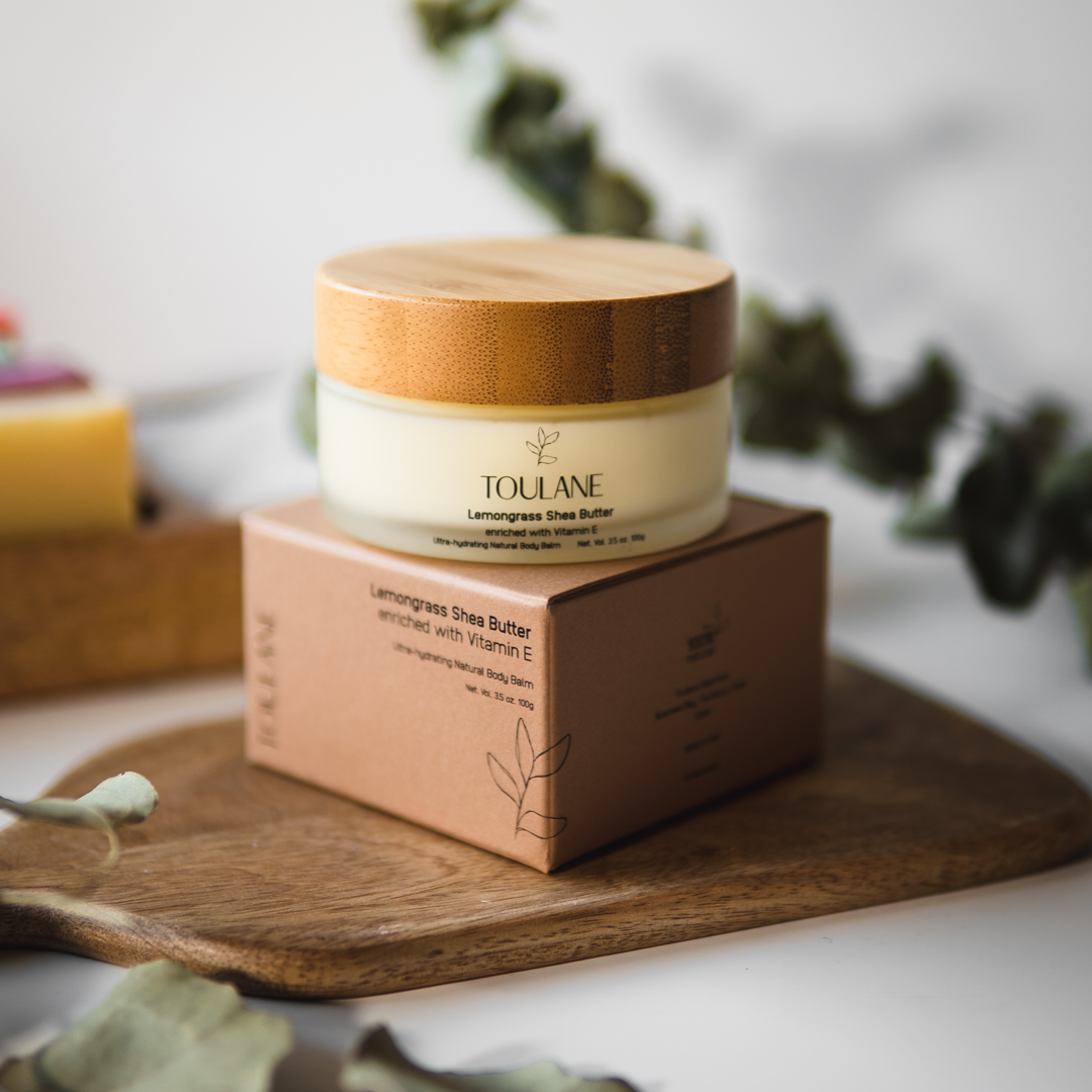 Toulane lemongrass shea body butter — natural moisturiser UAE