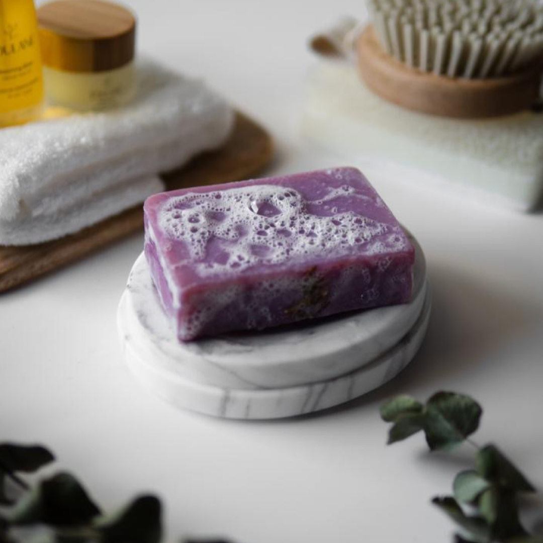 bar lavender soap with Toulane natural vegan skincare — organic beauty UAE